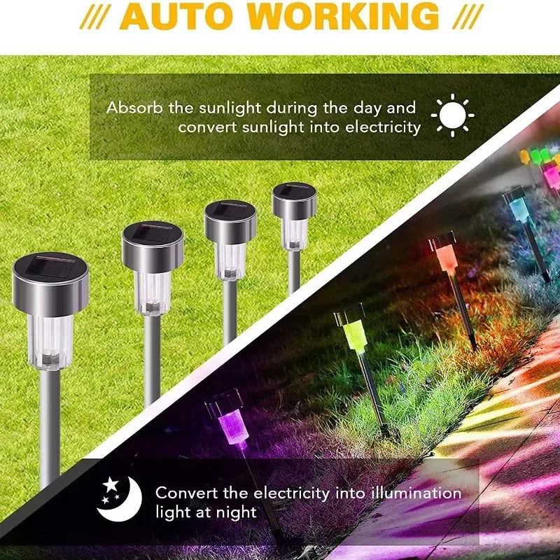 10 Pack Solar Outdoor Lights Solar Garden Light LED Landscape Lighting Waterproof Pathway Lights Decor Walkway Lawn Patio Yard