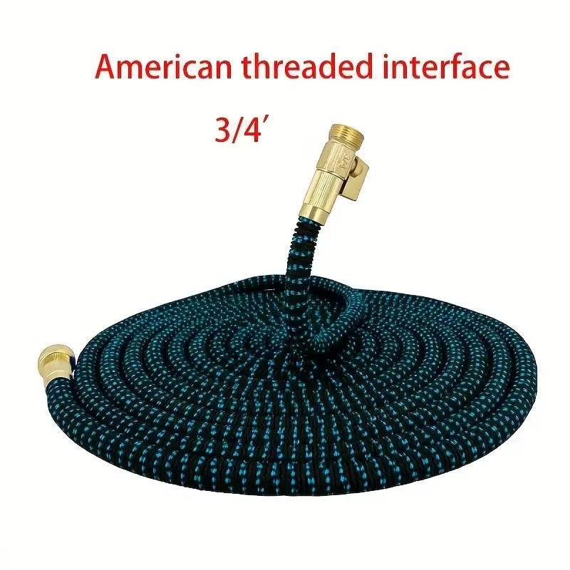 Garden Hose Expandable Magic Hose for Garden Watering and Cleaning, 3/4 ", Connector, Sprinkler Head, Watering Device, No Kinks
