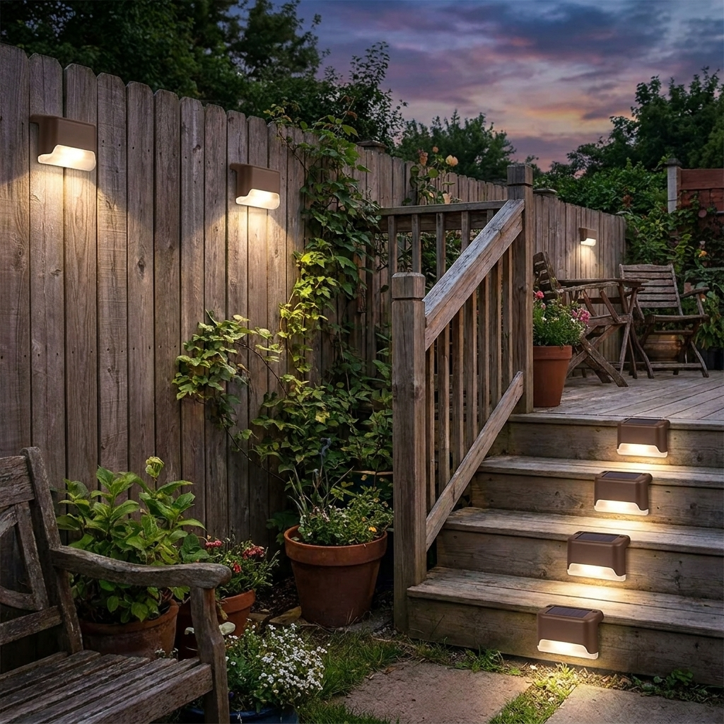 Solar Deck & Fence Lights – Waterproof LED Outdoor Lights (4/8/12 Pack)