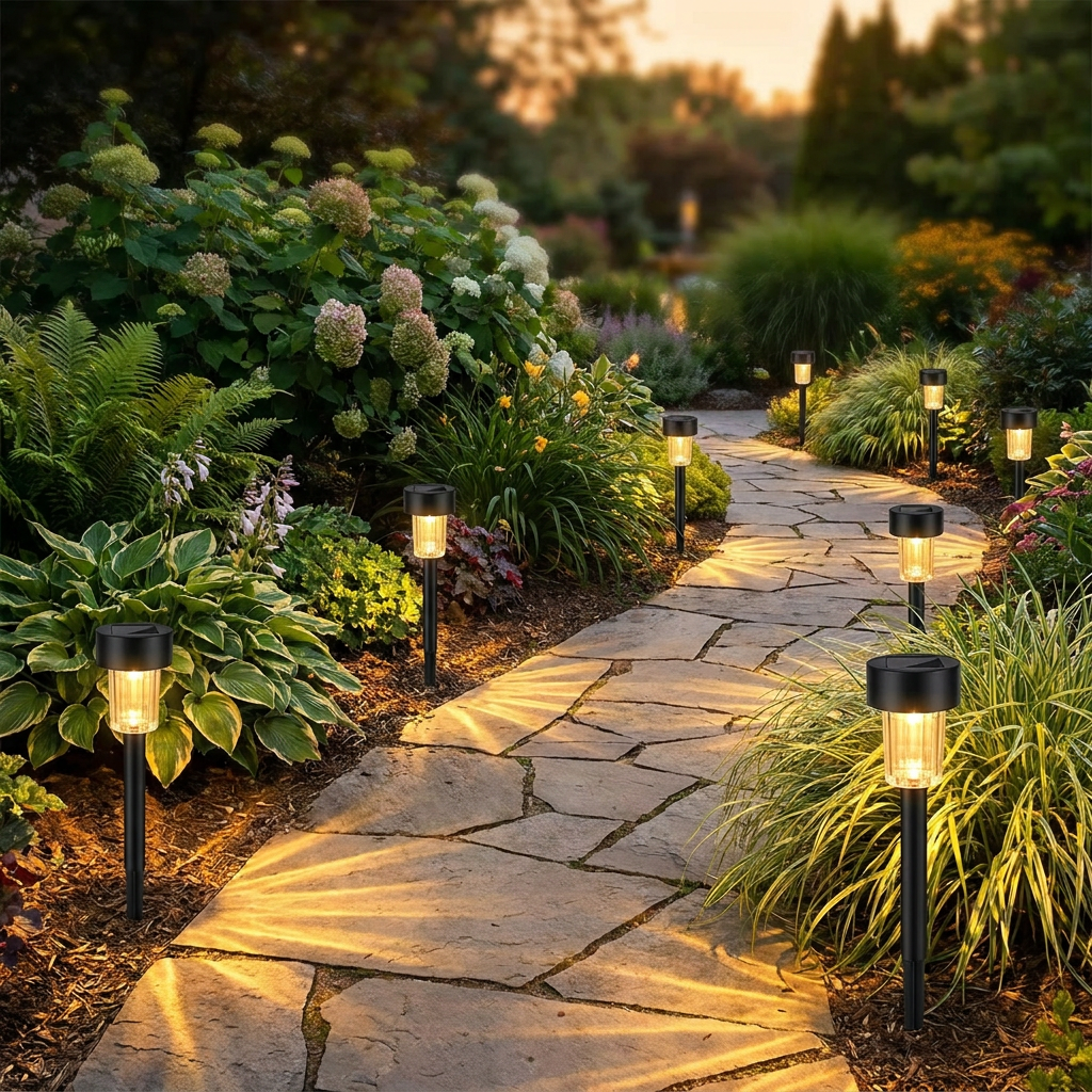 Solar Garden Lights Outdoor – LED Landscape Pathway Lights (10 Pack)