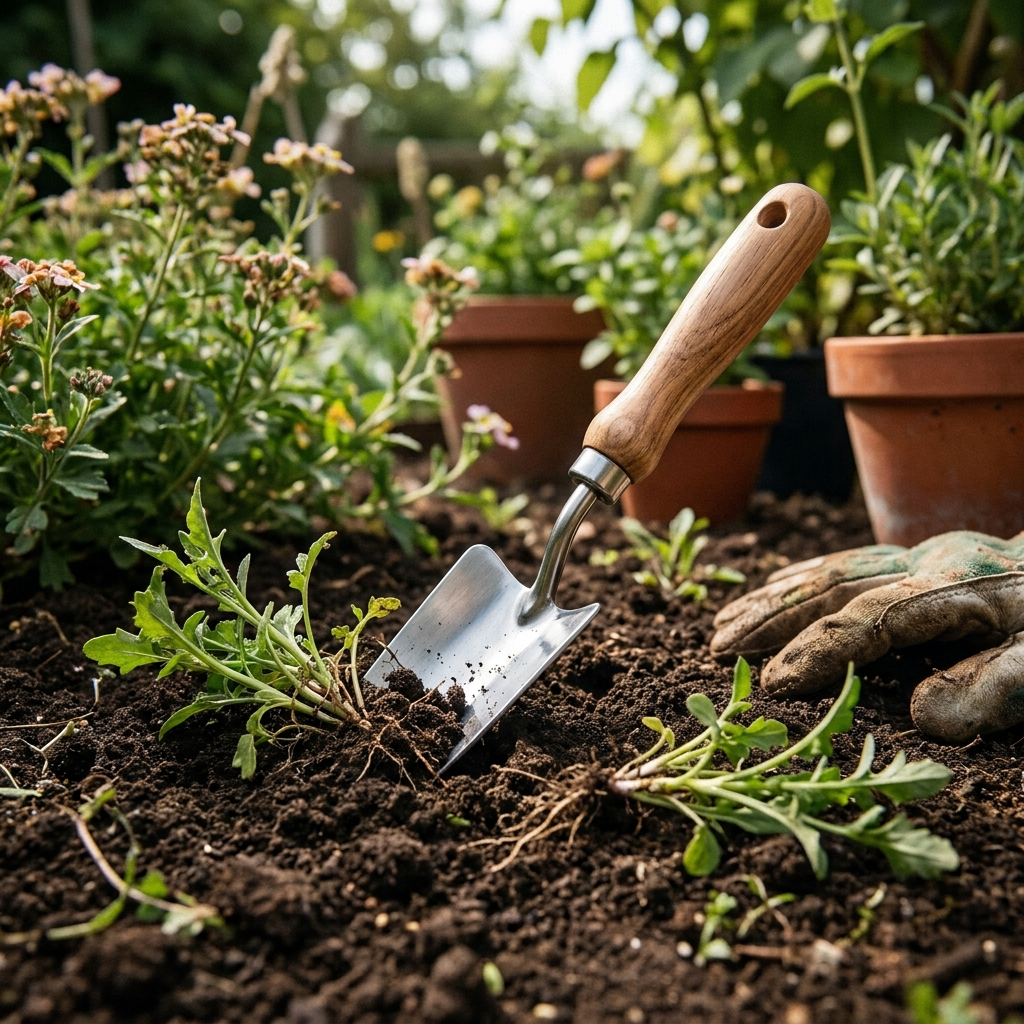 Garden Weeder Tool – Stainless Steel Hand Weeding Tool with Wood Handle